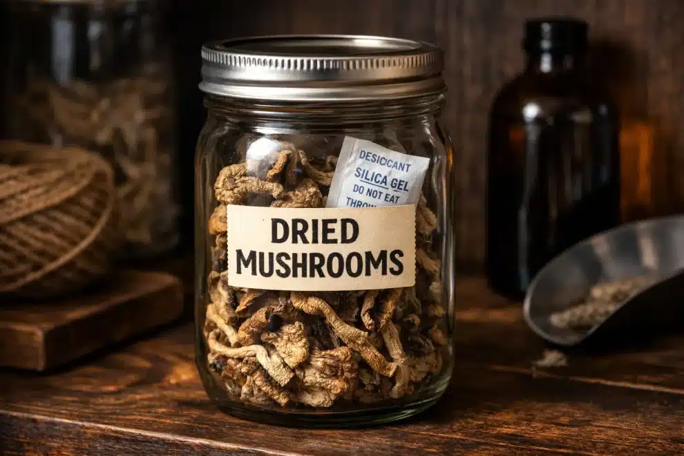 how to store dried magic mushrooms in uk
